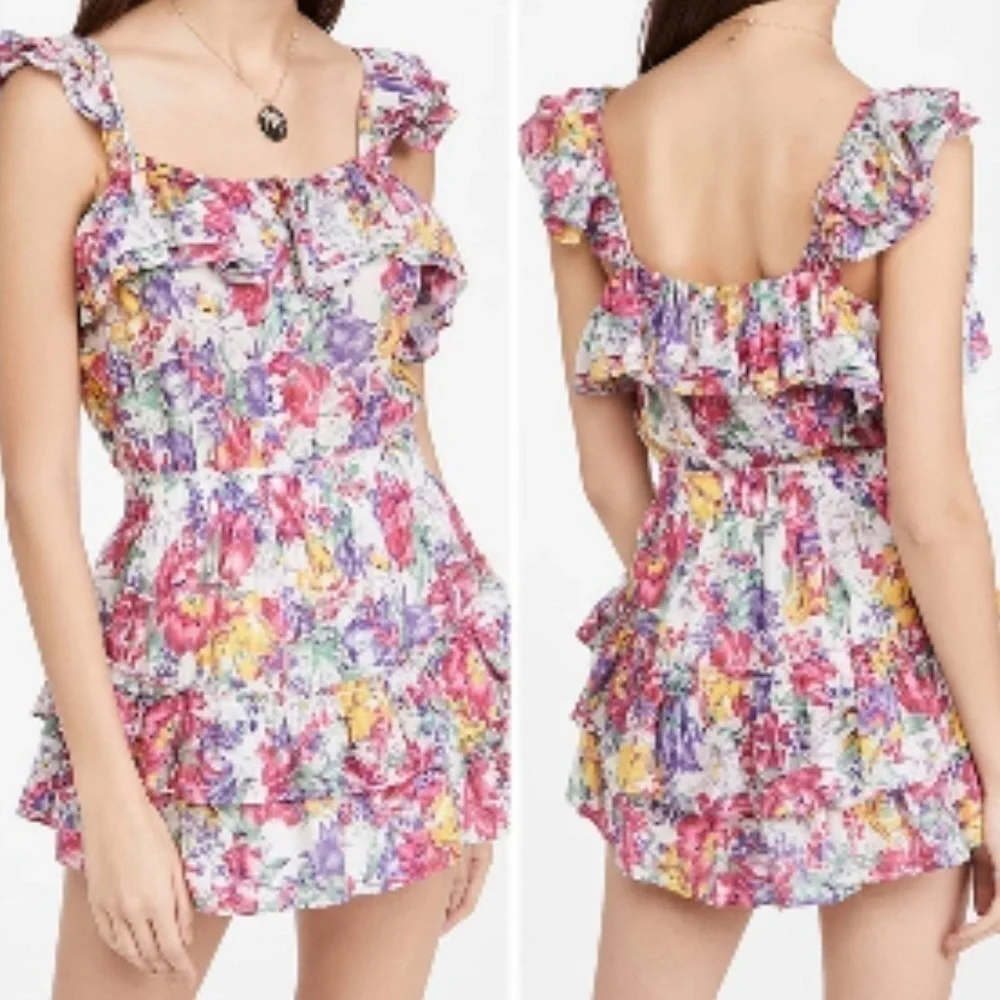 LoveShackFancy Floral Dresses Marina Dress Sunburst NWT - Picture 6 of 11